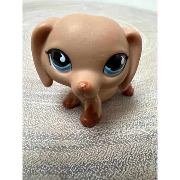 Littlest Pet Shop RARE #518 Dachshund Dog Brown Blue Eyes Tear Drop LPS *Read - Picture 6 of 6